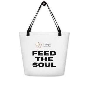 Champa Feed The Soul All-Over Print Large Tote Bag