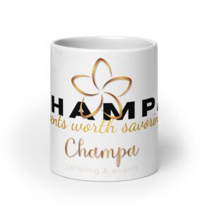 Champa White Glossy Mug